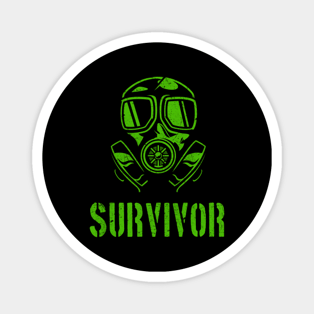 Survival Mask Survivor Magnet by Foxxy Merch